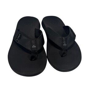Reef Black Santa Anna Mens Flip Flops Sandals Size 9 Beach Casual Shoes